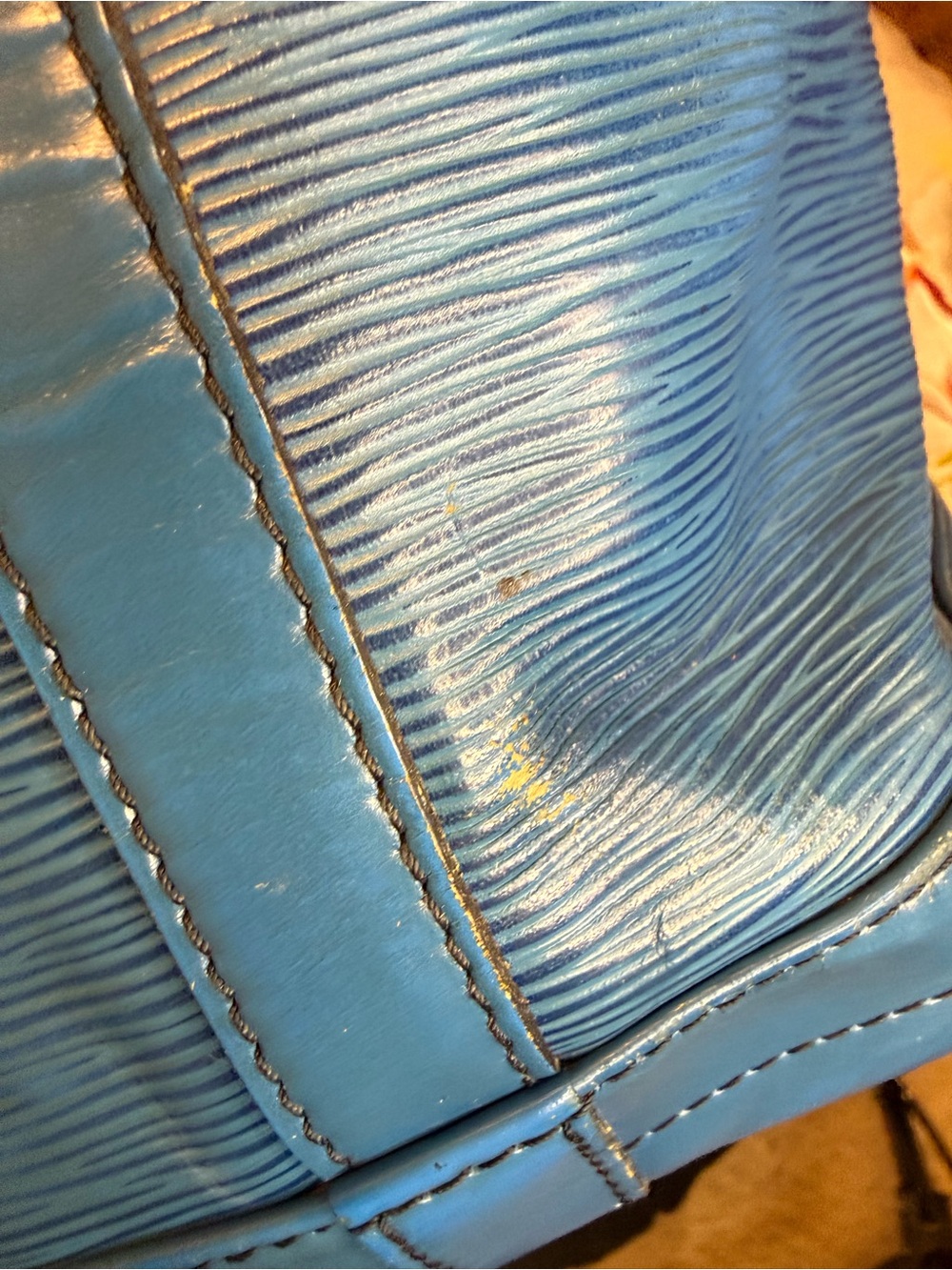 Louis Vuitton Epi Leather Noé Bucket Bag – Blue (Vintage) – Includes COA - Picture 11 of 17